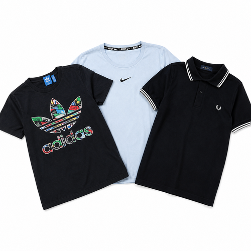 BRANDED T-SHIRTS + POLOS - GRADE AB - 50 PIECES